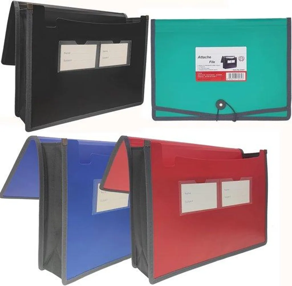 Pochette de Rangement A4 pour Étudiants et Télétravail - Lot de 4 Pièces