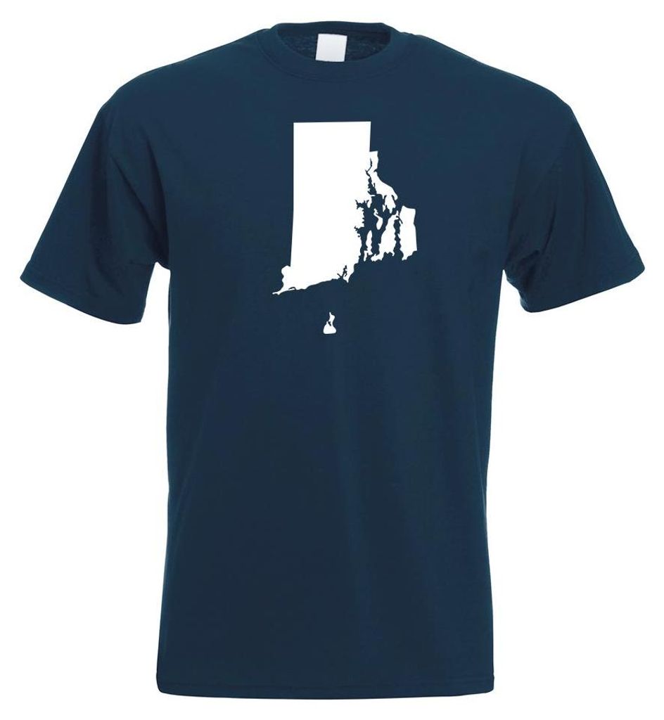 Kiwistar - T-Shirt - Navy - USA - Bundesstaat - Rhode Island Herren Funshirt Bedruckt Design Sprüche Spruch Motive - mit Motiv Bedruckt - Funshirt...