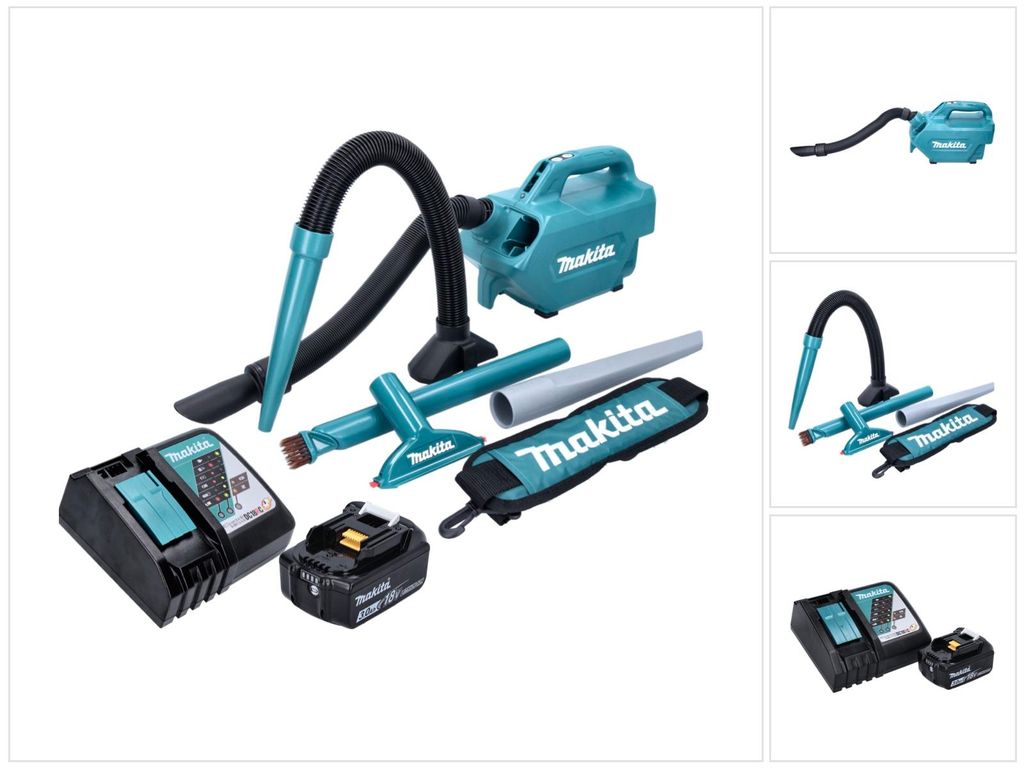 Makita DCL 184 RF1 Akku Staubsauger 18 V 54 mbar 0,5 l + 1x Produktbild 