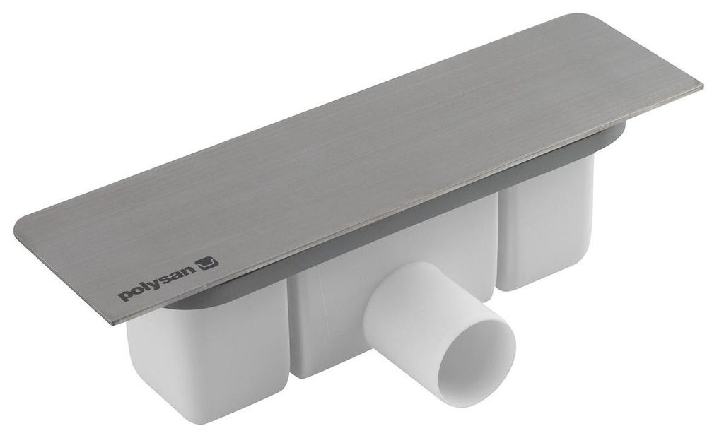 Polysan KAZUKO Duschwannenablauf, DN40, Edelstahl-Abdeckung