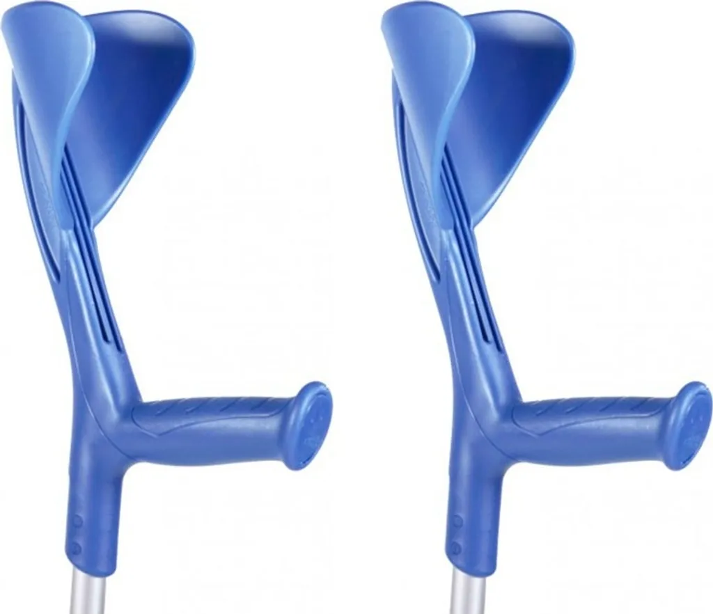 Paire de Béquilles en Aluminium Léger et Poignées Confort Bleu Royal