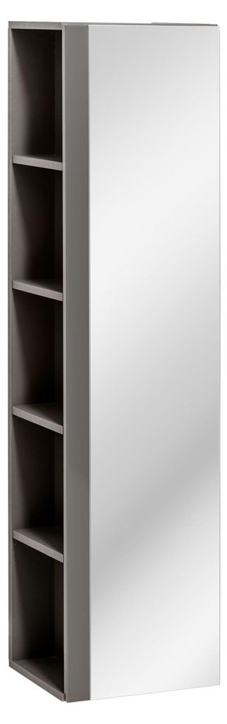 Badezimmer Hochschrank mit Spiegel Tür Regal Badschrank Badmöbel Möbel Regale
