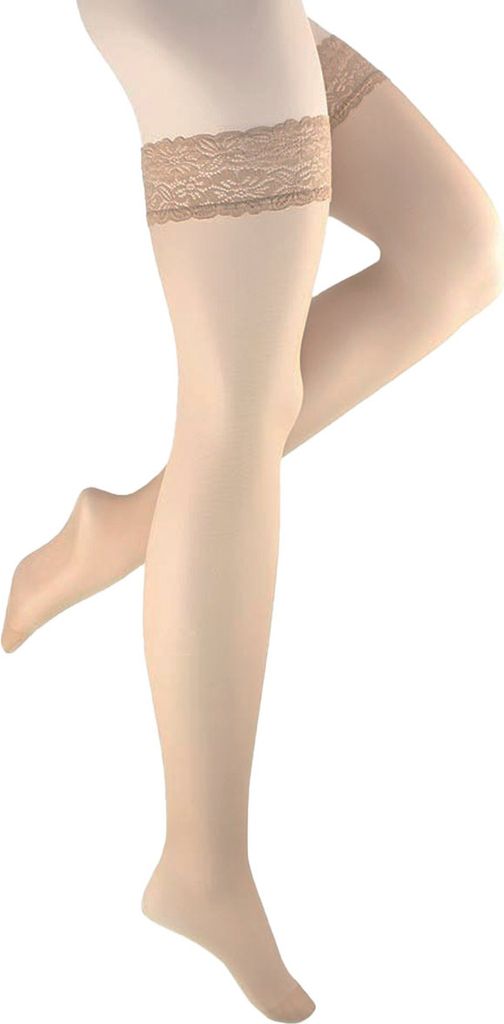 Dezent glänzende Halterlose Strümpfe Gold Stay up 20 DEN makeup-38-40