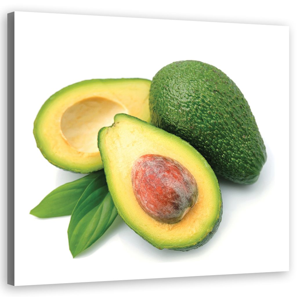 Leinwandbild Obst Avocados 50x50 Feeby Grün bild für die wand bereit zum aufhängen