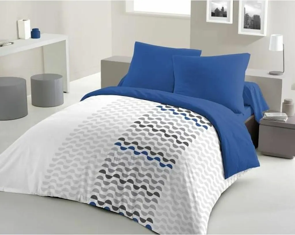 Parure de couette 220x240 cm Dream Bleu idéale pour chambre d'adulte