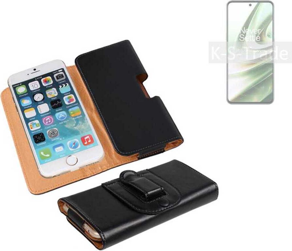 K-S-Trade Schützhülle Handyhülle kompatibel mit OnePlus 10R 5G Holster Gürtel Tasche Schutzhülle Handy-Tasche Smartphone Case Seitentasche