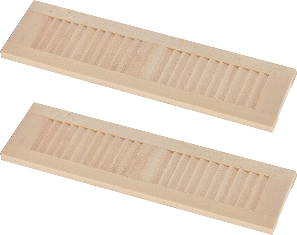 2pcs 1:12 Dollhouse hölzerne Fensterläden Miniatur unlackiert Blind Fenster Ornamente Zubehör