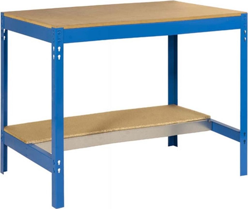 PROREGAL Werkbank BUFFALO | HxBxT 84x150x76cm | Traglast 600kg | Blau