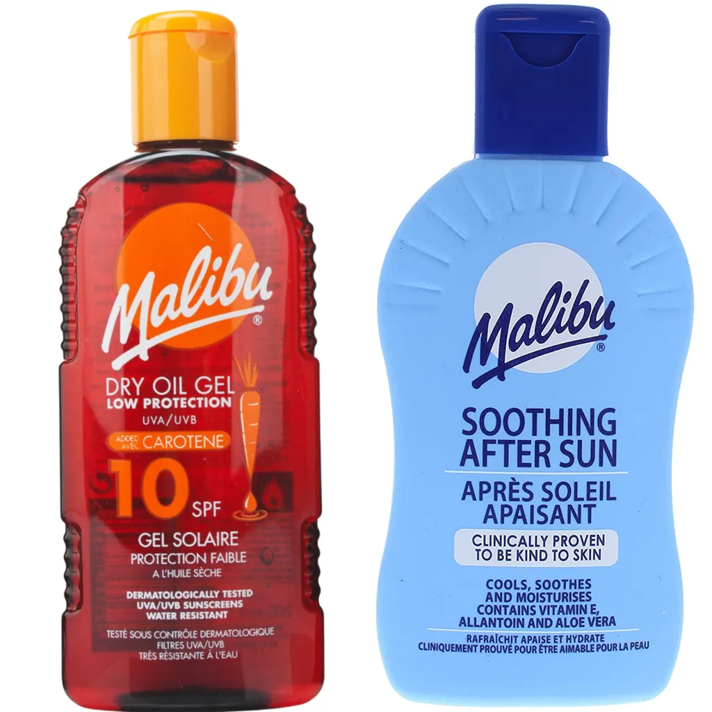 Malibu Sun Kit Tropicale SPF10 Olio Secco + After Sun 400ml Totali
