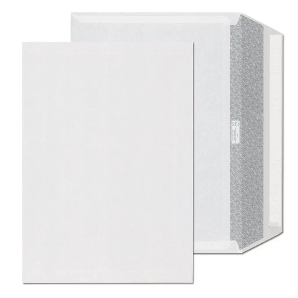 Pochette C4 Blanche Autocollante ÖKI avec Fermeture de Sécurité Adhésive