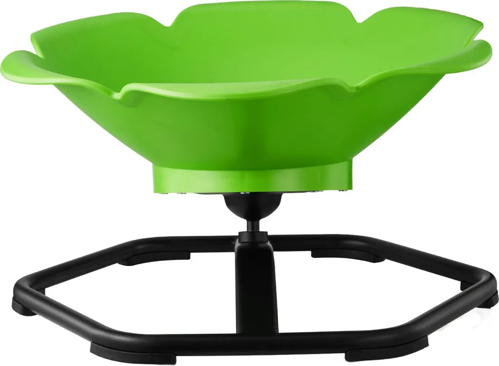 SucceBuy Chaise Pivotante Sensorielle Enfant Vert avec Pied Antidérapant