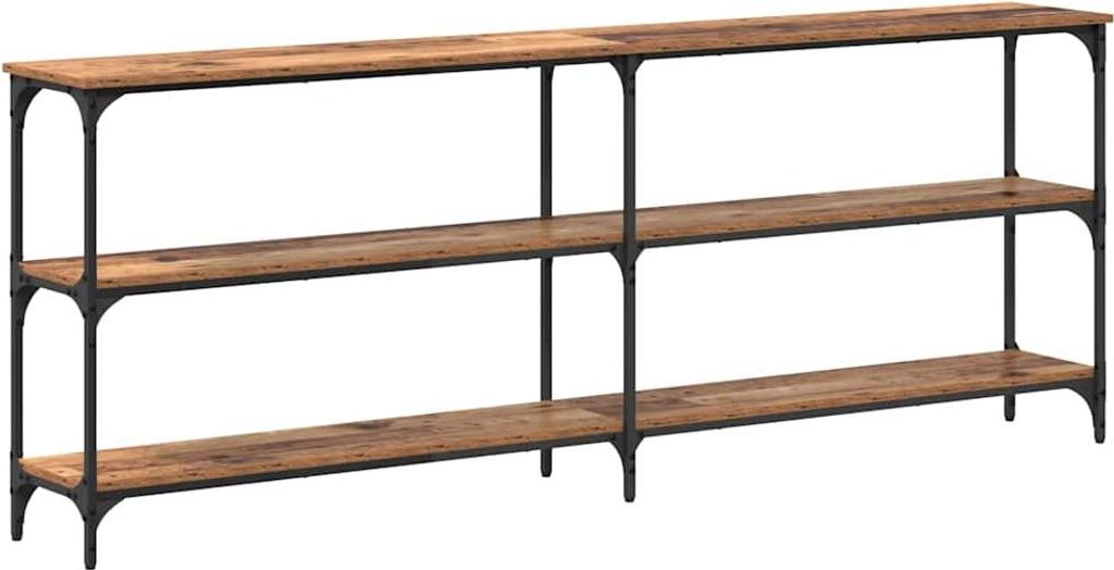 Konsolentisch Altholz 200 x 29 x 75 cm Sperrholz und Metall
