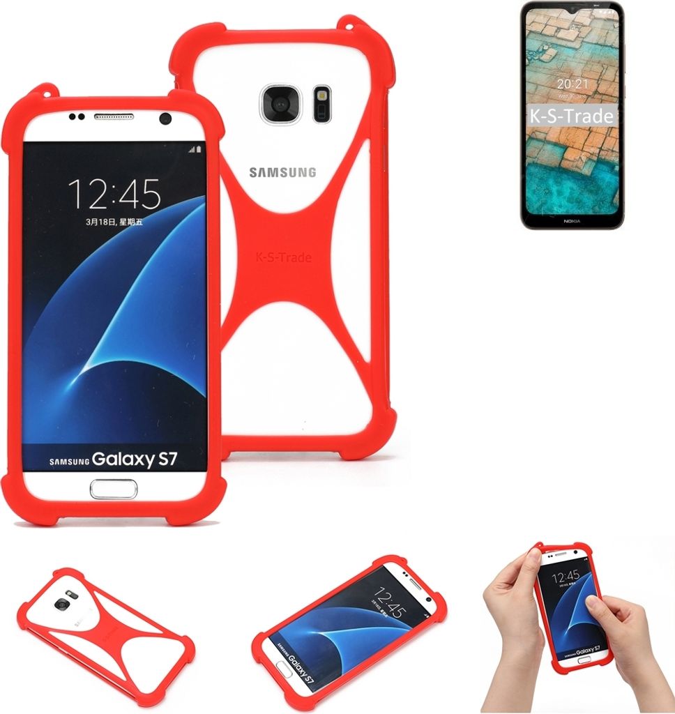 K-S-Trade Handy-Hülle kompatibel mit Nokia C20 Schutz-Hülle Bumper Silikon Schutz Hülle Cover Case Silikoncase Silikonbumper TPU Softcase