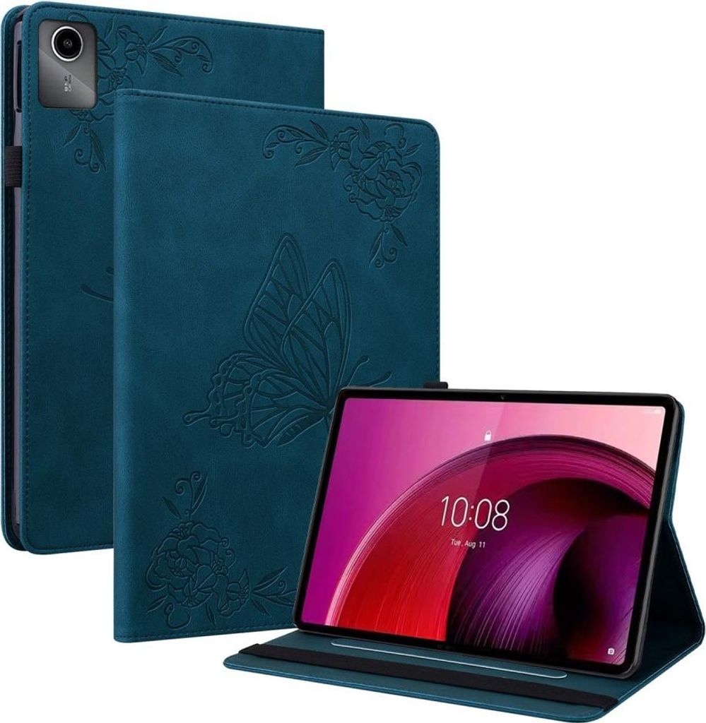 Lenovo Tab M11 Hülle - Schmetterling & Blumen Klapphülle - Produktbild 