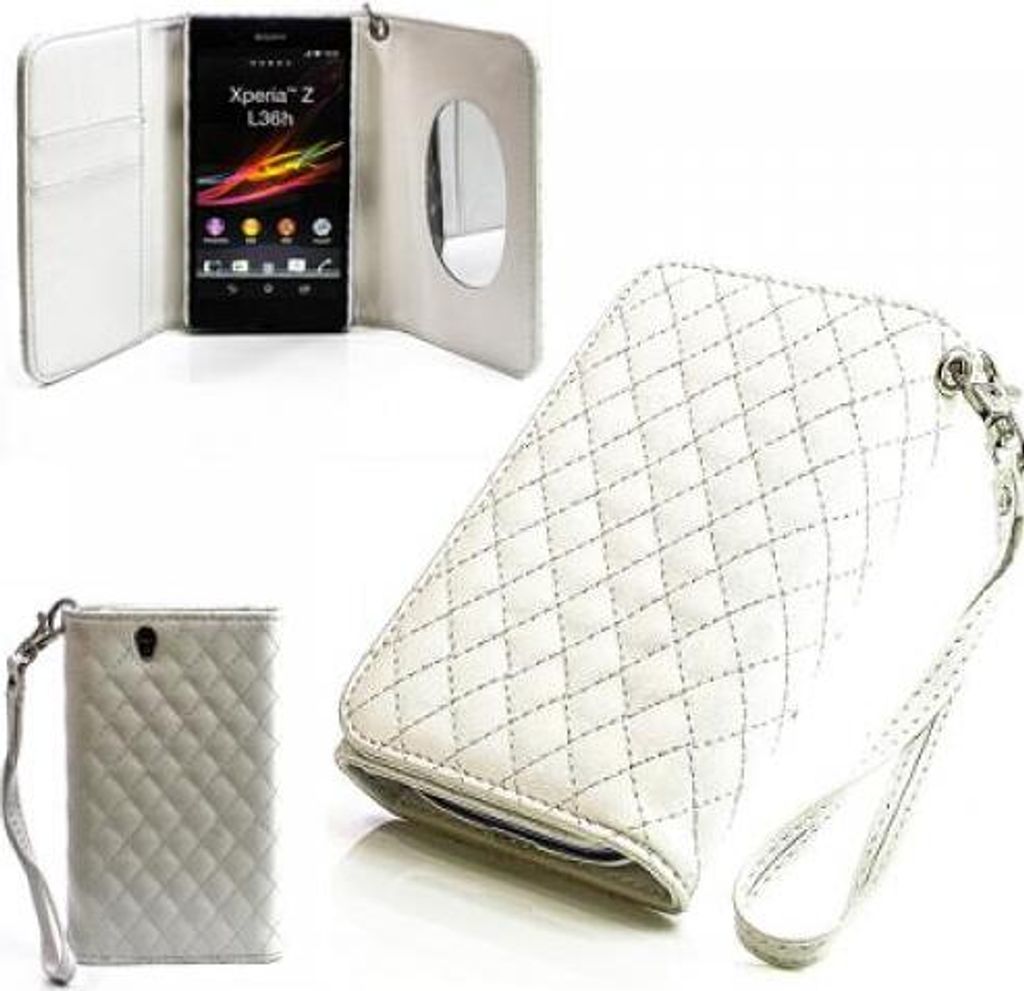 Sony Xperia Z (L36H) Booksytle Handtasche Mirror Weiss