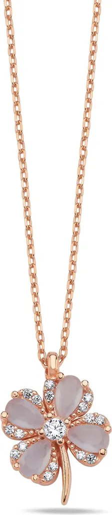 Collier trèfle argent 925 hypoallergénique, pendentif violet anti-terne