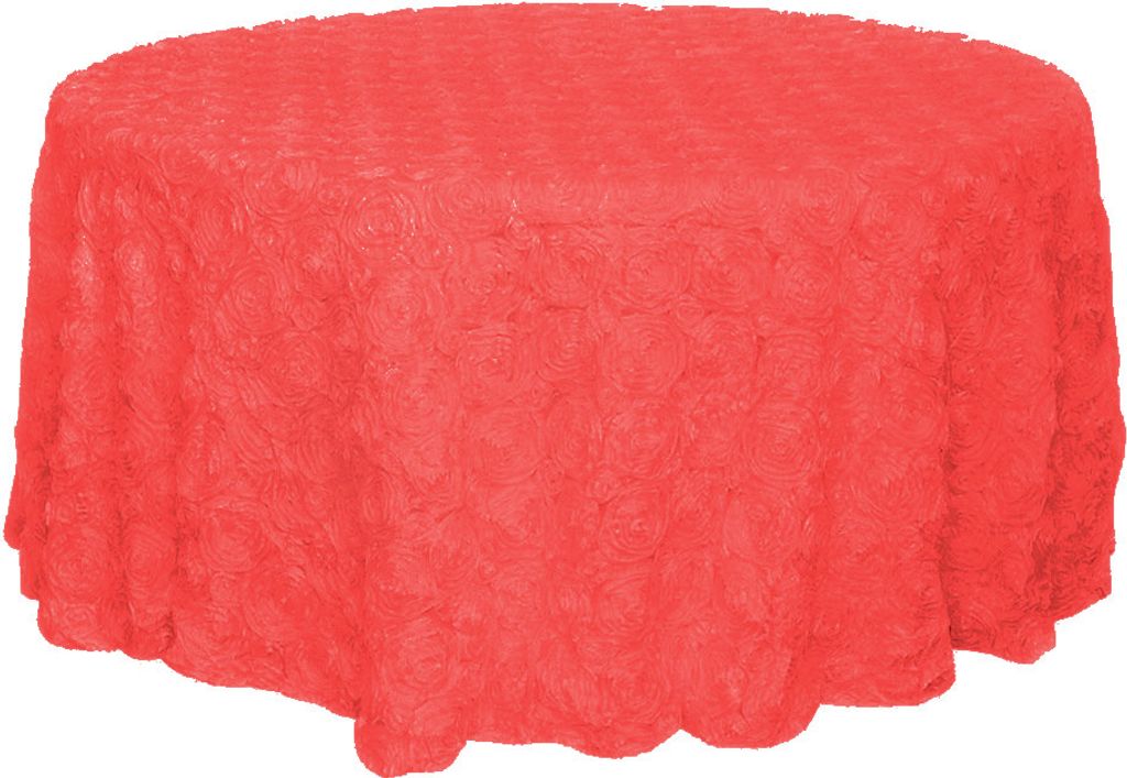 120 cm runde 3D Rose Stoff Tischdecke Tisch Cover Hochzeit Bankett Party Dekoration-Rot