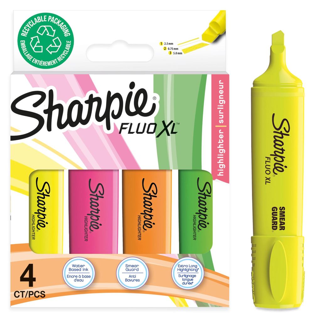 Sharpie Fluo XL Textmarker | Keilspitze | verschiedene Produktbild 