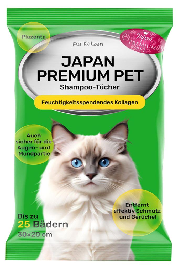 Japan Premium Katzenshampoo Tücher – 25 Produktbild 