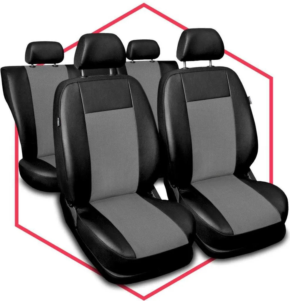 Offerta Set Coprisedili Auto Grigio Superiore Universali per Seat - 8