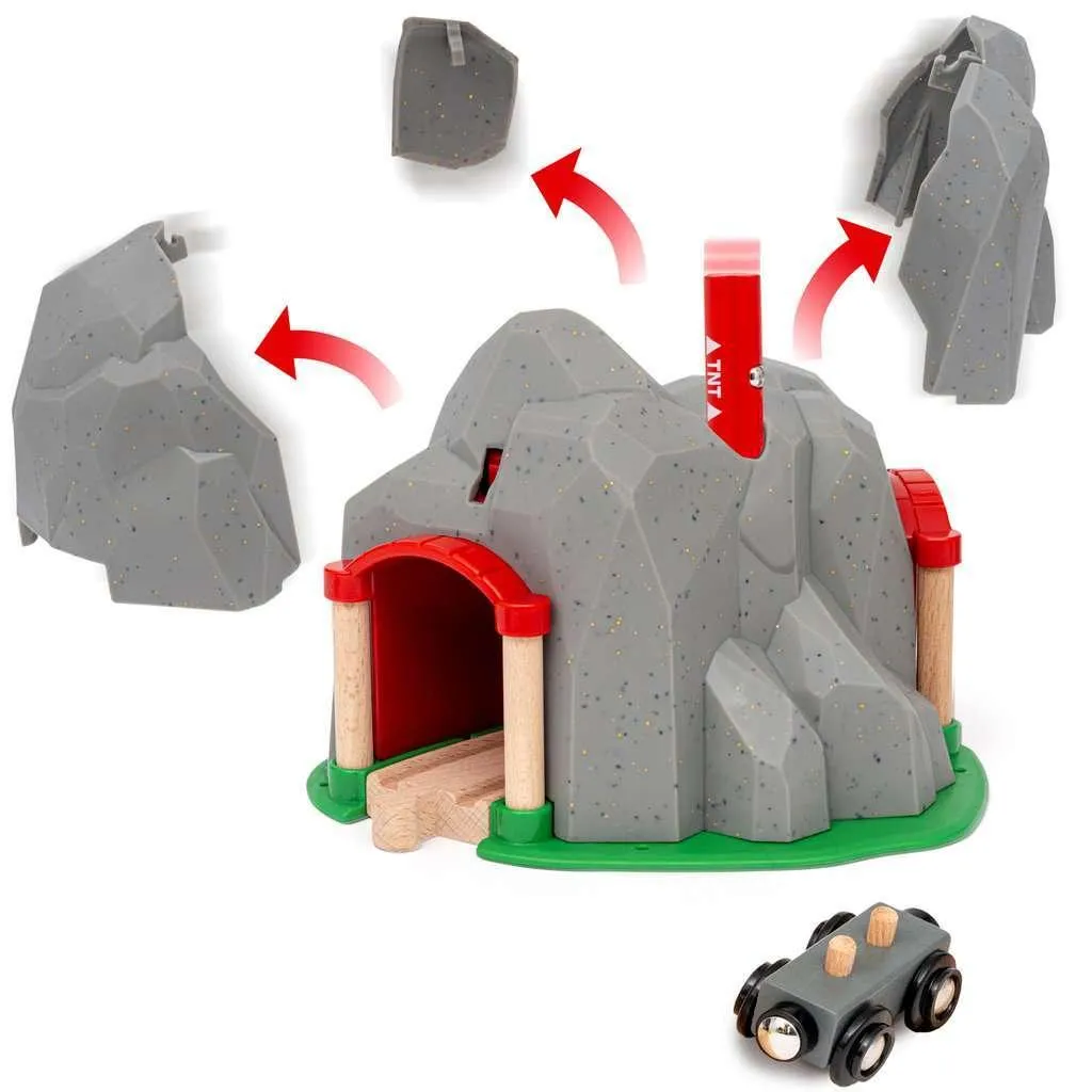 Tunnel avec fonction d'explosion BRIO pour animer les circuits 63604400 - 7