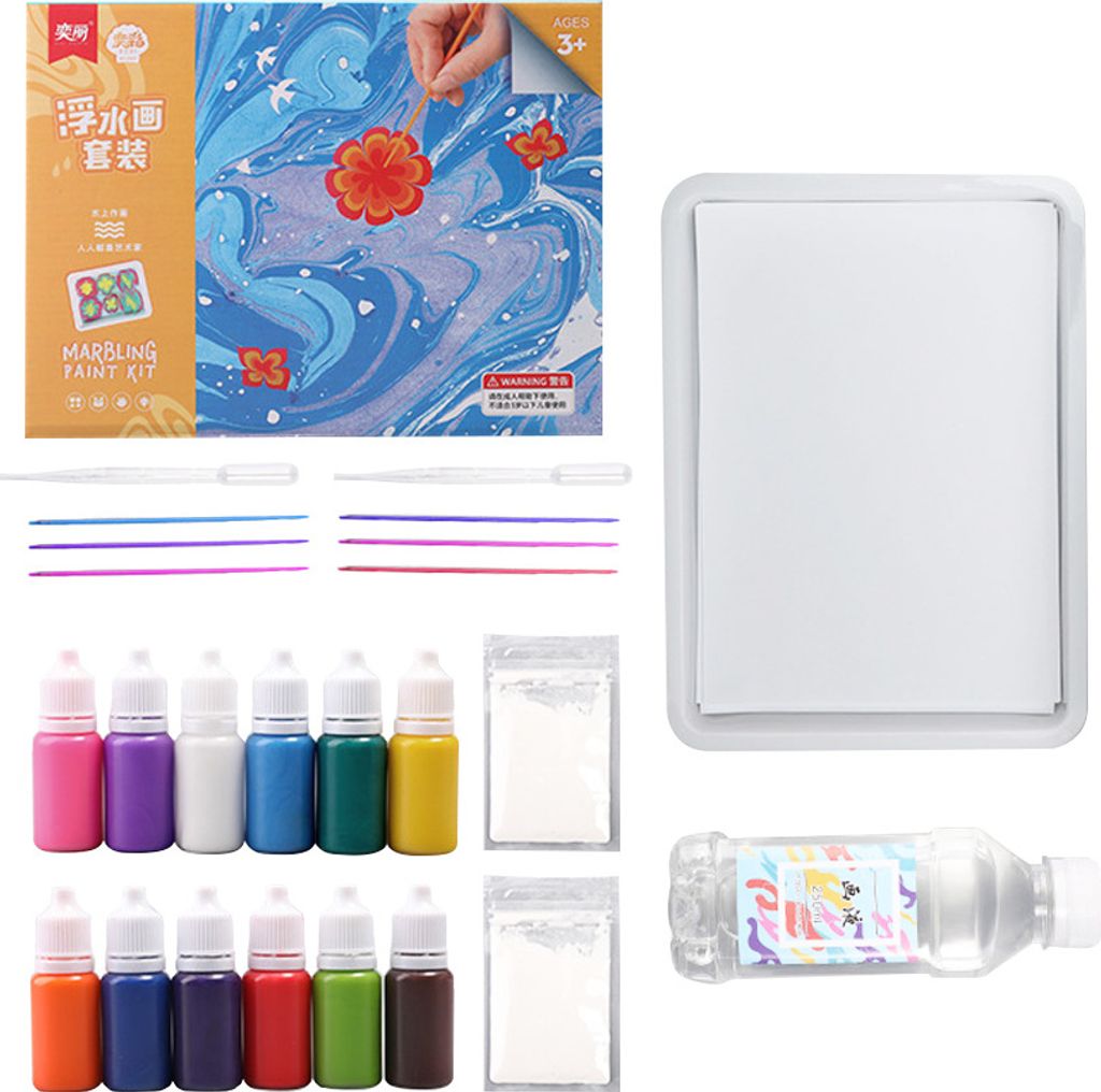 Súprava mramorovacích farieb, 12 farieb, perfektný partner Obrázok produktu 