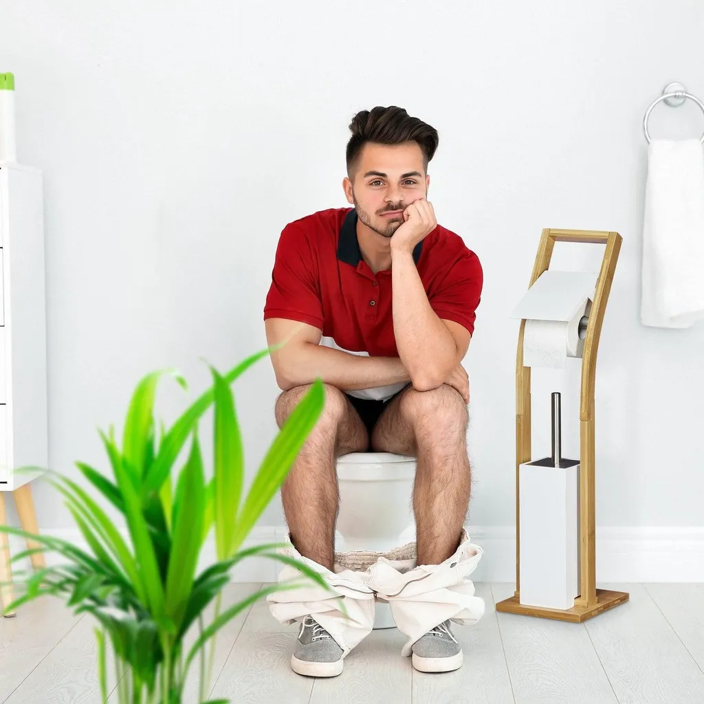 Set accessoires de salle de bain bambou avec distributeur de savon