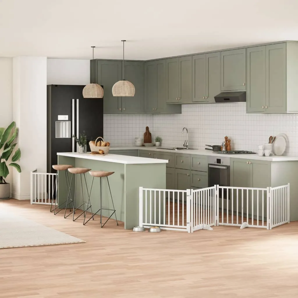 Recinto Interno Cani Stabli Möbel 480 cm - Legno Bianco con Porta