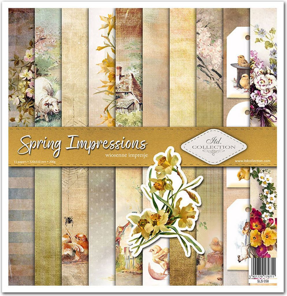 Scrapbooking-Papier Set 30×30 cm – SLS-058 Spring Produktbild 