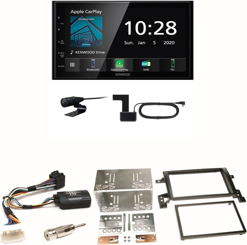 Kenwood DMX5020DABS Android Auto CarPlay Einbauset für Suzuki Grand Vitara JT