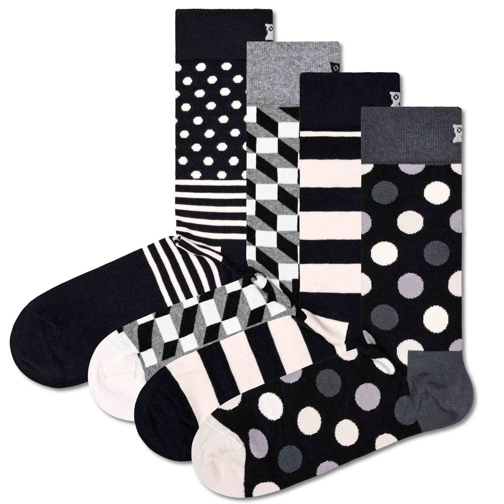 Happy Socks Classic Black & White Geschenk | Kurzsocken