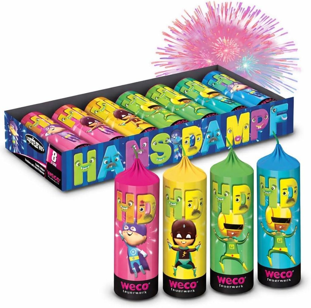 Hans Dampf XXL – 8teiliges Set für Silvester, Produktbild 