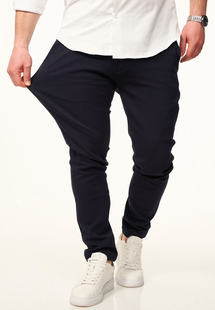 behype. Herren Chinohose mit Super Stretch als Performance Pants in Slim-Fit Herren Stoffhose elegant & casual – 6% Ultra-Flex Stretch