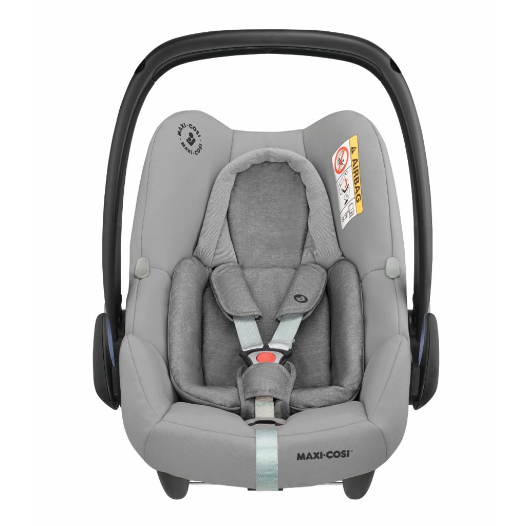 Maxi-Cosi Rock Babyschale, sicherer i-Size Baby-Kindersitz, Gruppe 0+ (0-13  kg), nutzbar ab der Geburt bis Circa 12 Monate, Nomad Grey, Grau