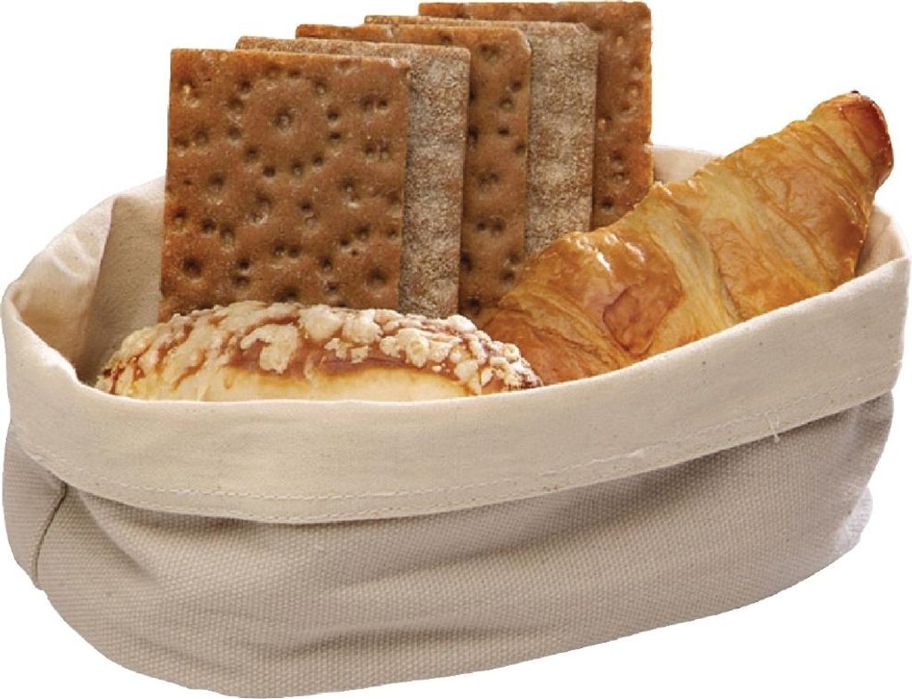 Brottasche aus Baumwolle Hellbeige maschinenwaschbar BxTxH: Produktbild 
