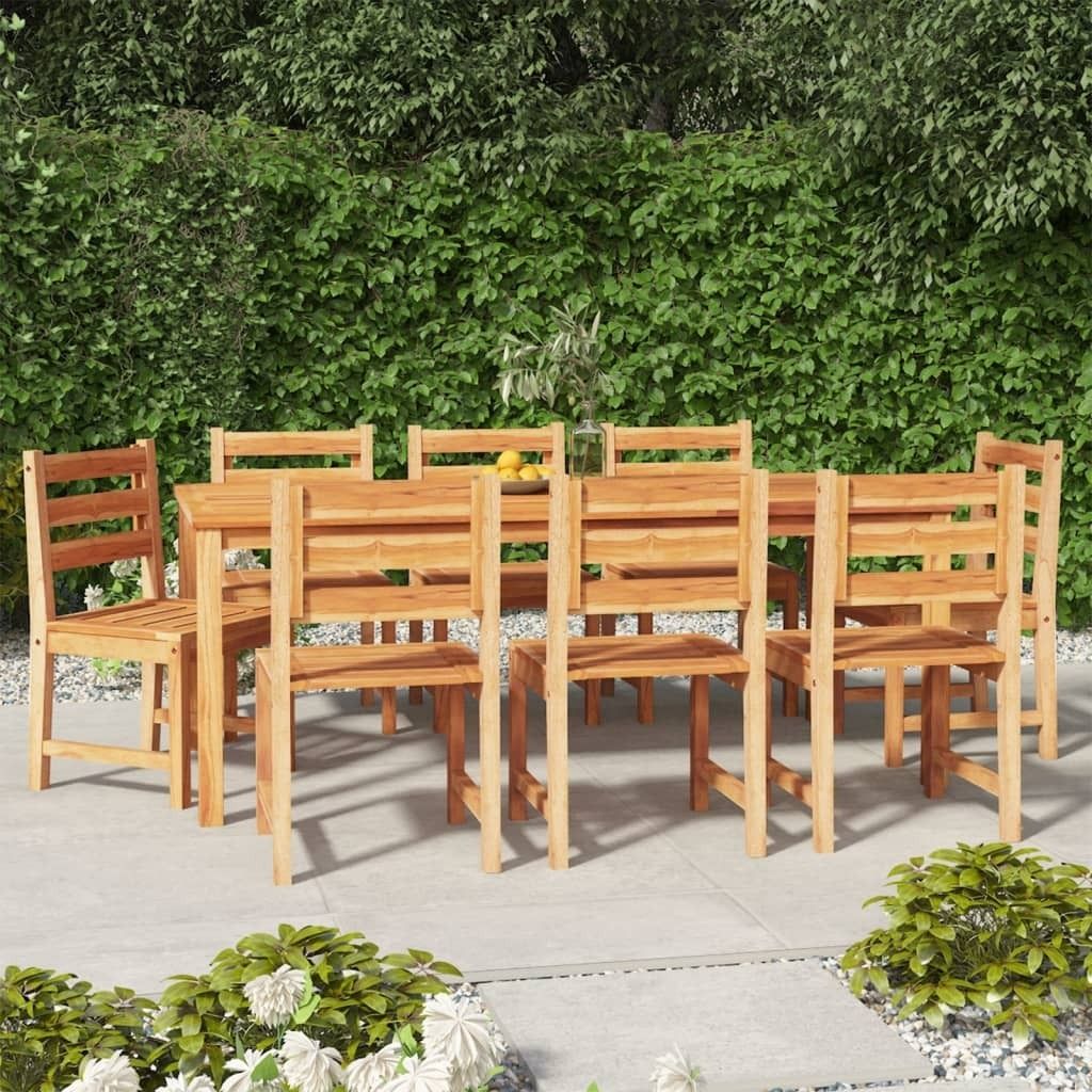 9-tlg. Garten-Essgruppe Massivholz Teak , Gartenmöbel-Sets Design 2024