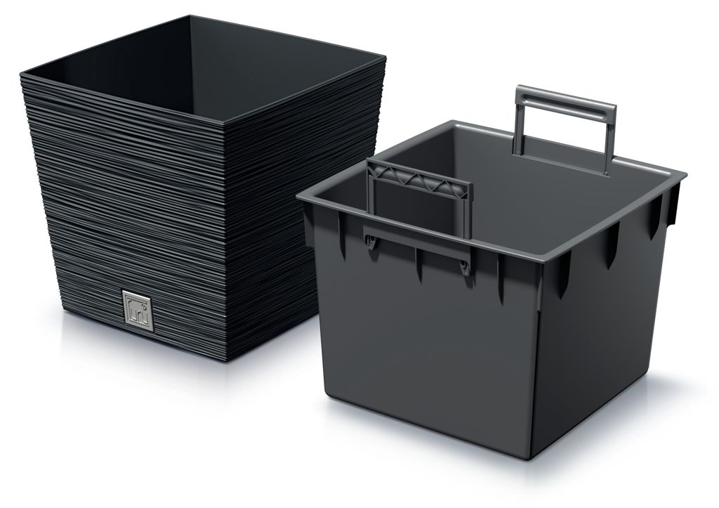 Prosperplast Blumentopf Furu - Kunststoff - Anthrazit - 29 Produktbild 