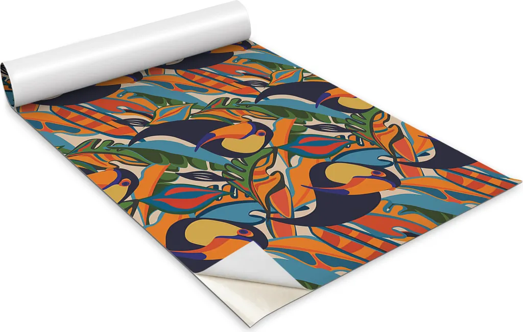 Pellicola Adesiva Mobili Tucani 100x50cm - Rinnovo Fai-da-Te Tropics