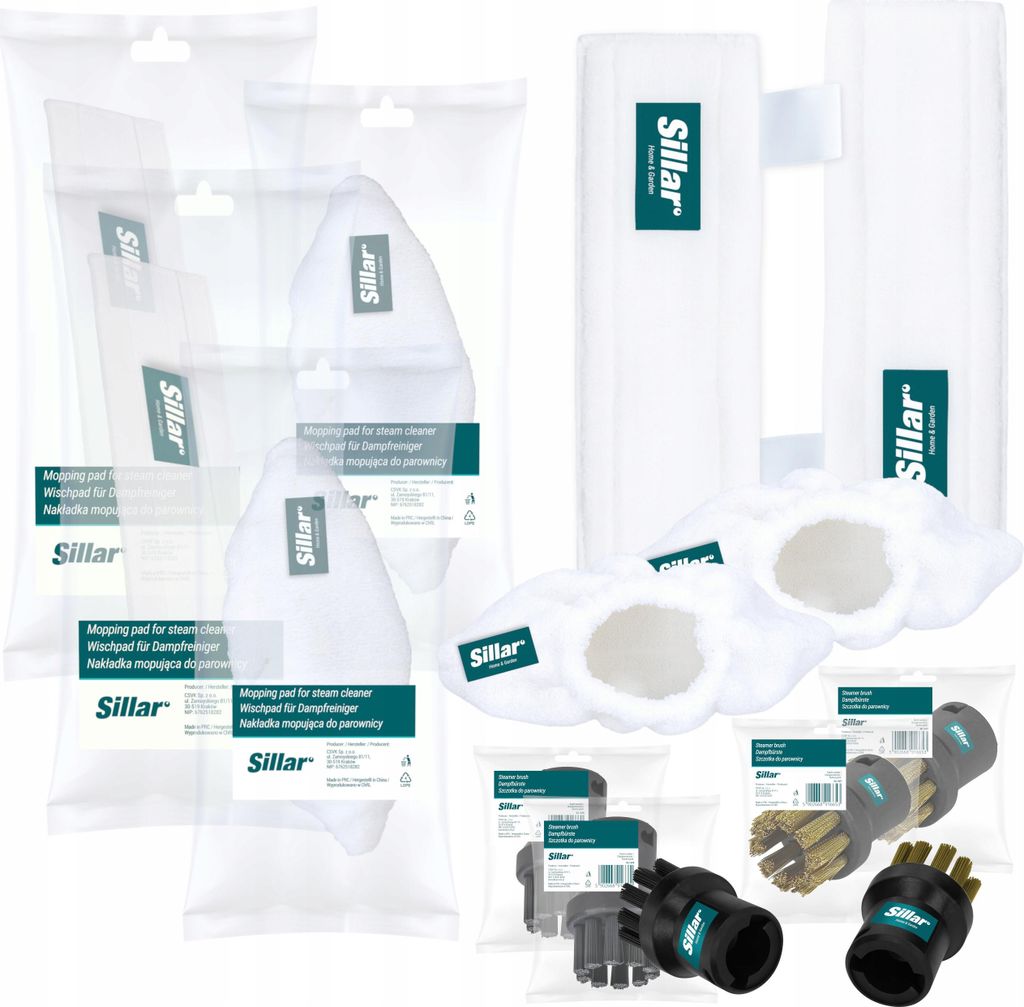 Zubehör für Kärcher Dampfreiniger Easyfix SC2 SC3 SC4 SC5, Mikrofaser-Tuchset und Bodendüse Rundbürsten Kompatibel für Kärcher Dampfreiniger...