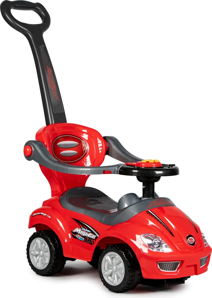 Pousseur Bébé Evolutif 3 en 1 avec Table d'Activités Musicale Rouge