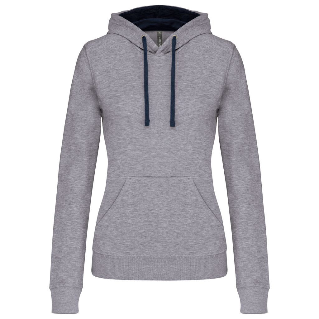 Kariban UNI Hoodie Kapuzenpullover Pullover Sweatshirt Sweatjacke, Größe:S, Farbe:Oxford Grey/Navy