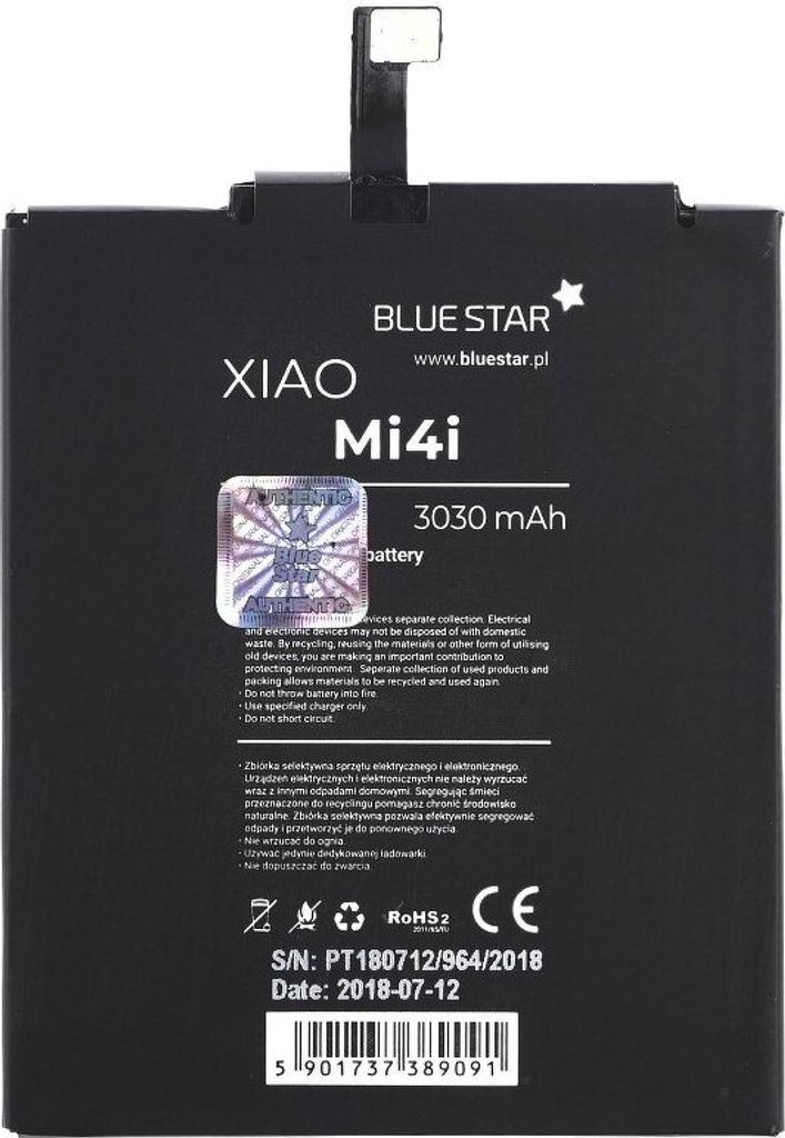Bluestar Akku Ersatz kompatibel mit Xiaomi Mi4i 3030 mAh Austausch Batterie Accu BM33