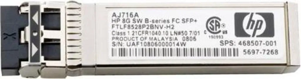 Hp Aj716A Transceiver 8Gb Short Wave Fibre Channel SFP+ pour Réseau