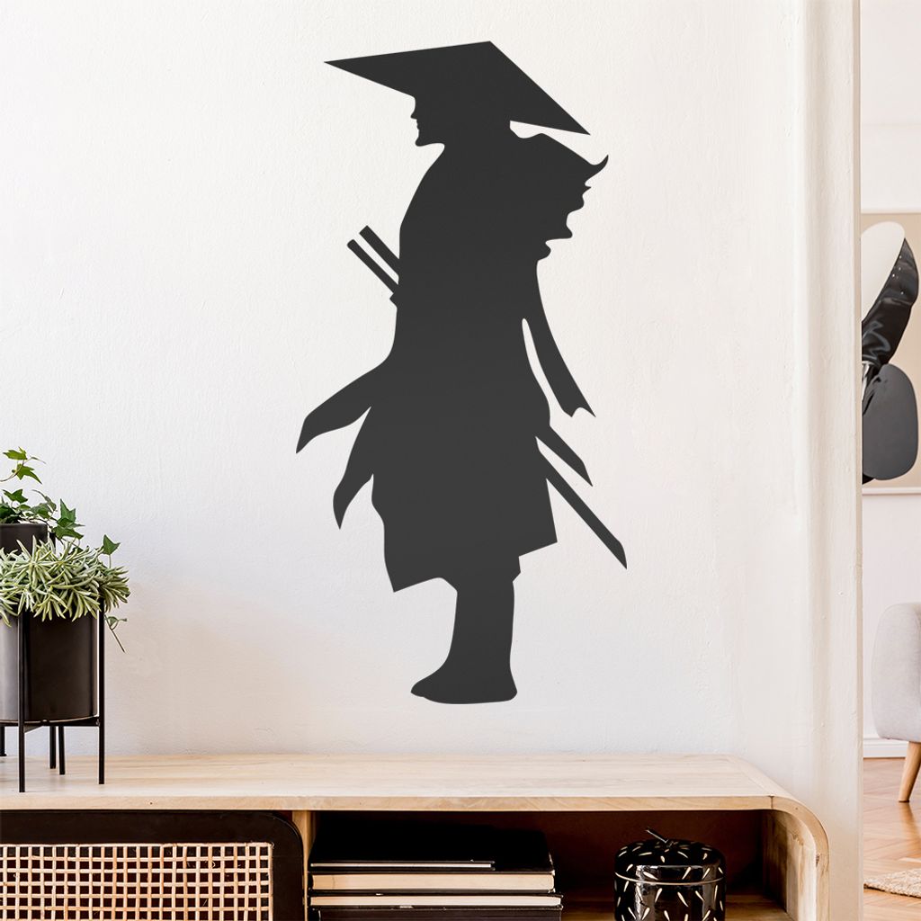 Samurai Ninja Shinobi Wandtattoo Wandaufkleber Wall Sticker - Dekoration, Küche, Wohnzimmer, Schlafzimmer, Badezimmer