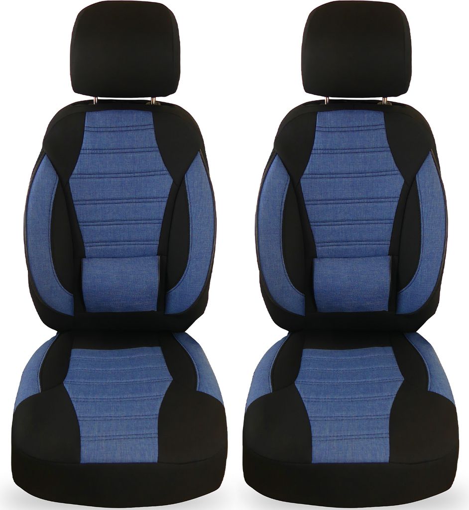 Renault Captur 1 Bj 2013-19 kompatible Schonbezüge in Schwarz/Blau KT106