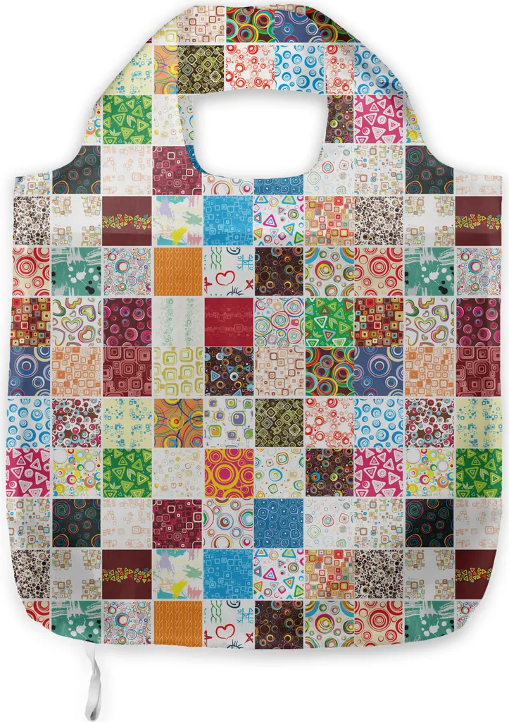 Borsa Patchwork ABAKUHAUS Multicolore - Tracolla in Tessuto Vintage