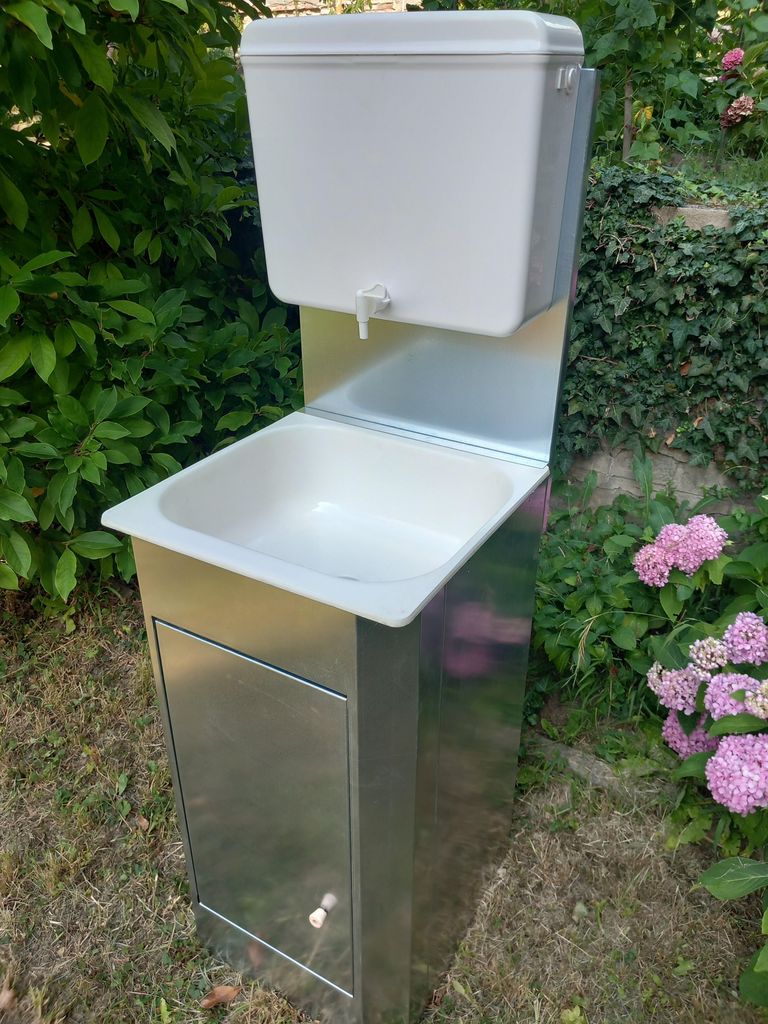Mobiles Spülbecken Garten Waschbecken Camping Wohnwagen Spülbecken verzinktes Blech