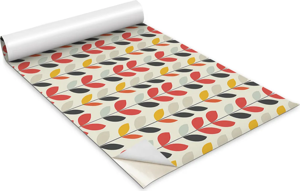 Pellicola autoadesiva per mobili - pellicola decorativa - mobili da tavolo - tagliabile su misura - foglie di piante boho - 100 x 50 cm