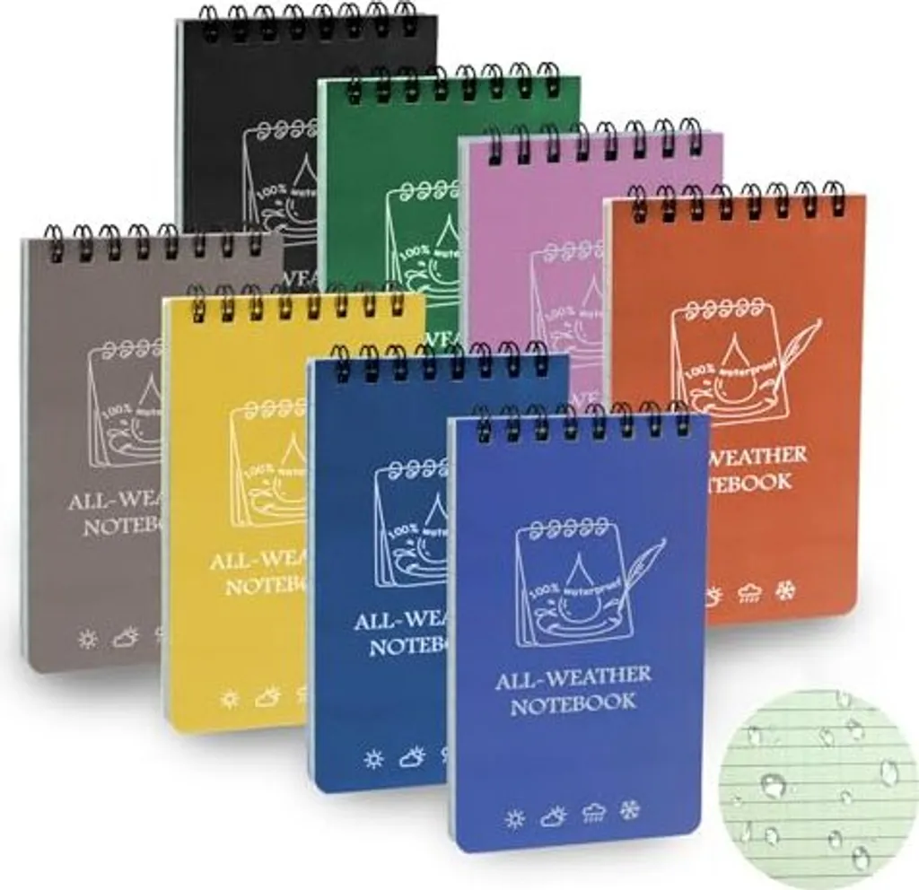 Taccuino Tattico Impermeabile CXRYLZ 3x5 - Set 8 Pezzi Campo