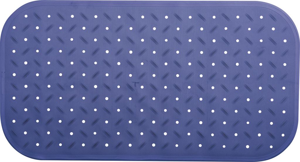 MSV Dusch-/Badeschutzmatte Bad - Gummi - blau - 36 x 76 cm Produktbild 